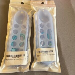 Google TV Streamer 4K Two Blue Silicone Remote Case Covers, new in packages